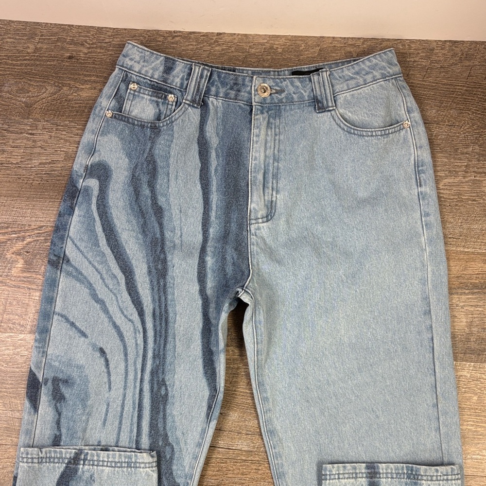 Manière De Voir Wave Wash Straight Leg Jeans – Size UK 12 / US 8